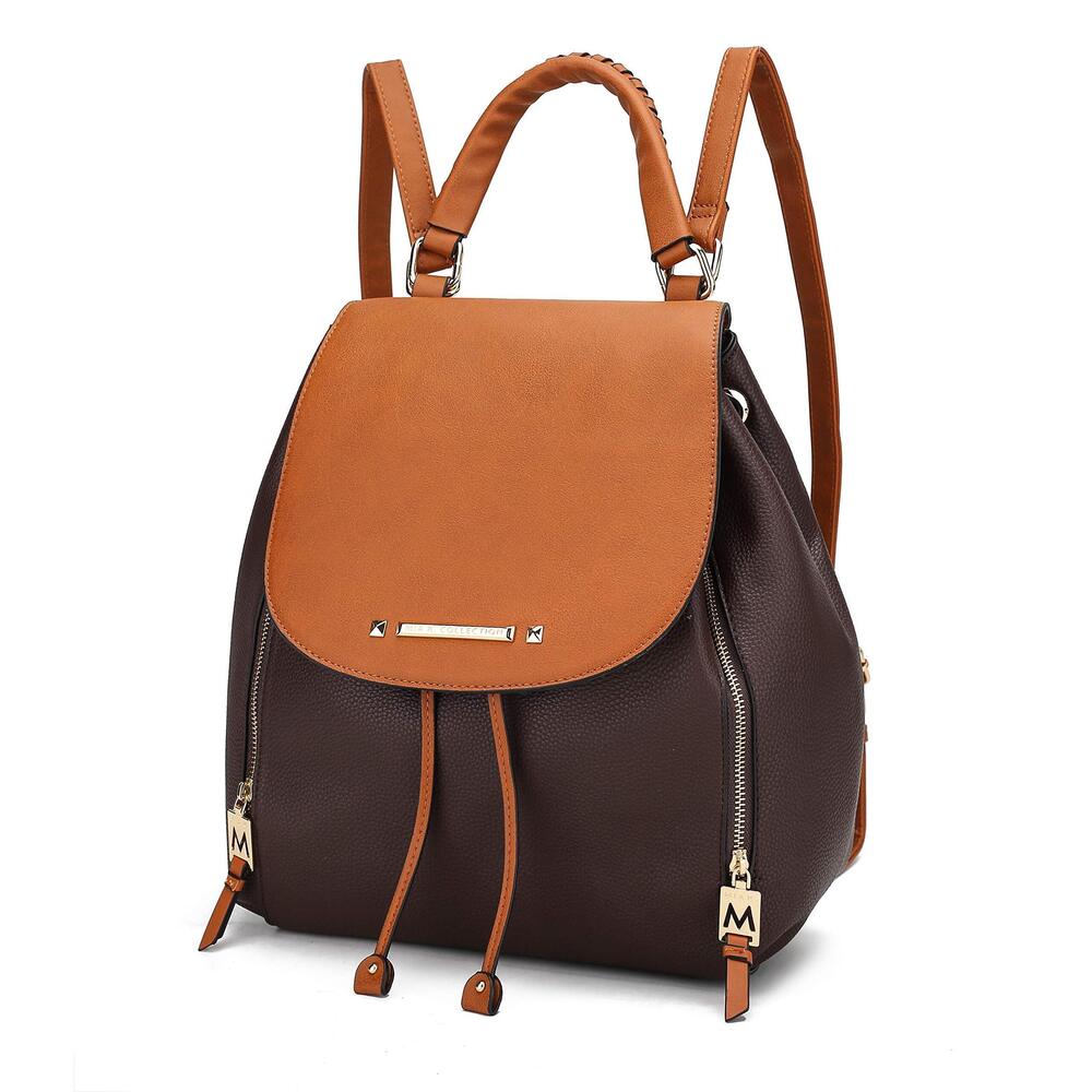 2598 Backpack Vegan Leather Bookbag Top Handle Bag Lady Fashion Pocketbook